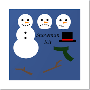 Merry Christmas Snowman Kit Posters and Art